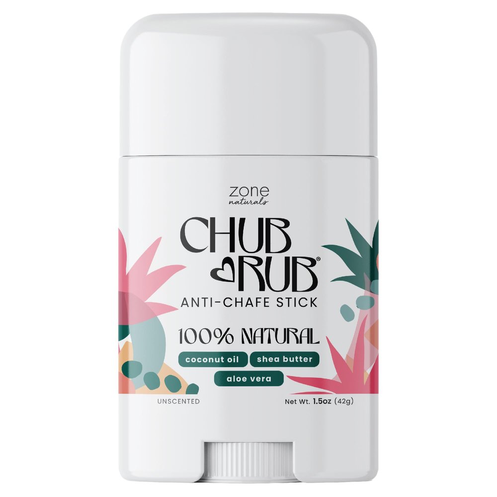 Zone Naturals Chafing Stick - 100% Natural Chub Rub Stick - Friction Defense Anti Chafing Stick Reduces Rubbing and Irritation - 1.5 Ounce
