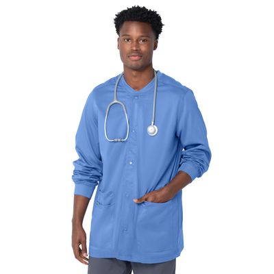 Landau ProFlex Tailored Fit Stretch 3-Pocket Warm-Up Scrub Jacket for Men 3170