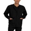 Landau Proflex Tailored Fit Stretch 3-Pocket Warm-Up Scrub Jacket for Men 3170 Black view 1