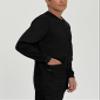 Landau Proflex Tailored Fit Stretch 3-Pocket Warm-Up Scrub Jacket for Men 3170 Black view 2