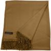 CJ Apparel Dark Beige Solid Color Tassels Design Nepalese Shawl Scarf Wrap Stole Throw Head Wrap Pashmina Gift Hand Made in Nepal New view 3