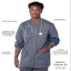 Landau Proflex Tailored Fit Stretch 3-Pocket Warm-Up Scrub Jacket for Men 3170 Steel XXL view 2