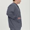 Landau Proflex Tailored Fit Stretch 3-Pocket Warm-Up Scrub Jacket for Men 3170 Steel XXL view 4