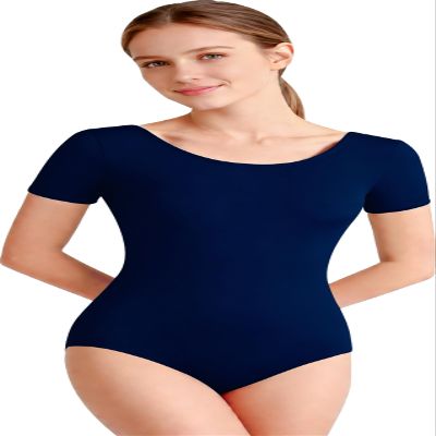DANSHOW Women Short Sleeve Ballet Leotards for Adult Dance(YW4027-XL-14)