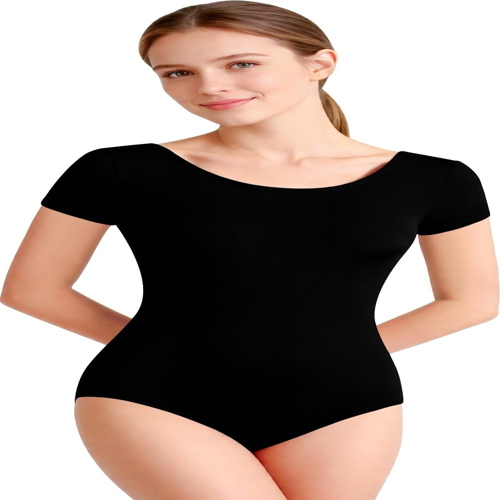 DANSHOW Women Short Sleeve Ballet Leotards for Adult Dance(YW4027-XXL-06)