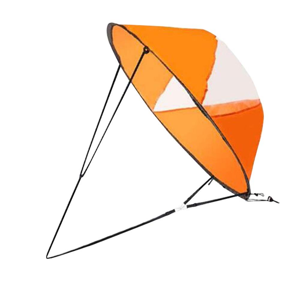 BESPORTBLE Foldable Kayak Sail Scout Downwind Wind Paddle Popup Canoe Kayak Sail Orange 108cmx108cm