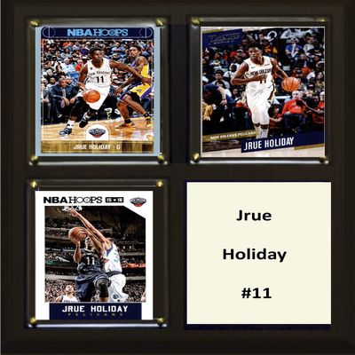 NBA New Orleans Pelicans Mens 810JHOLIDAYNBA 6"x8" Jrue Holiday New Orleans Pelicans Two Card Plaque, Brown, N/A