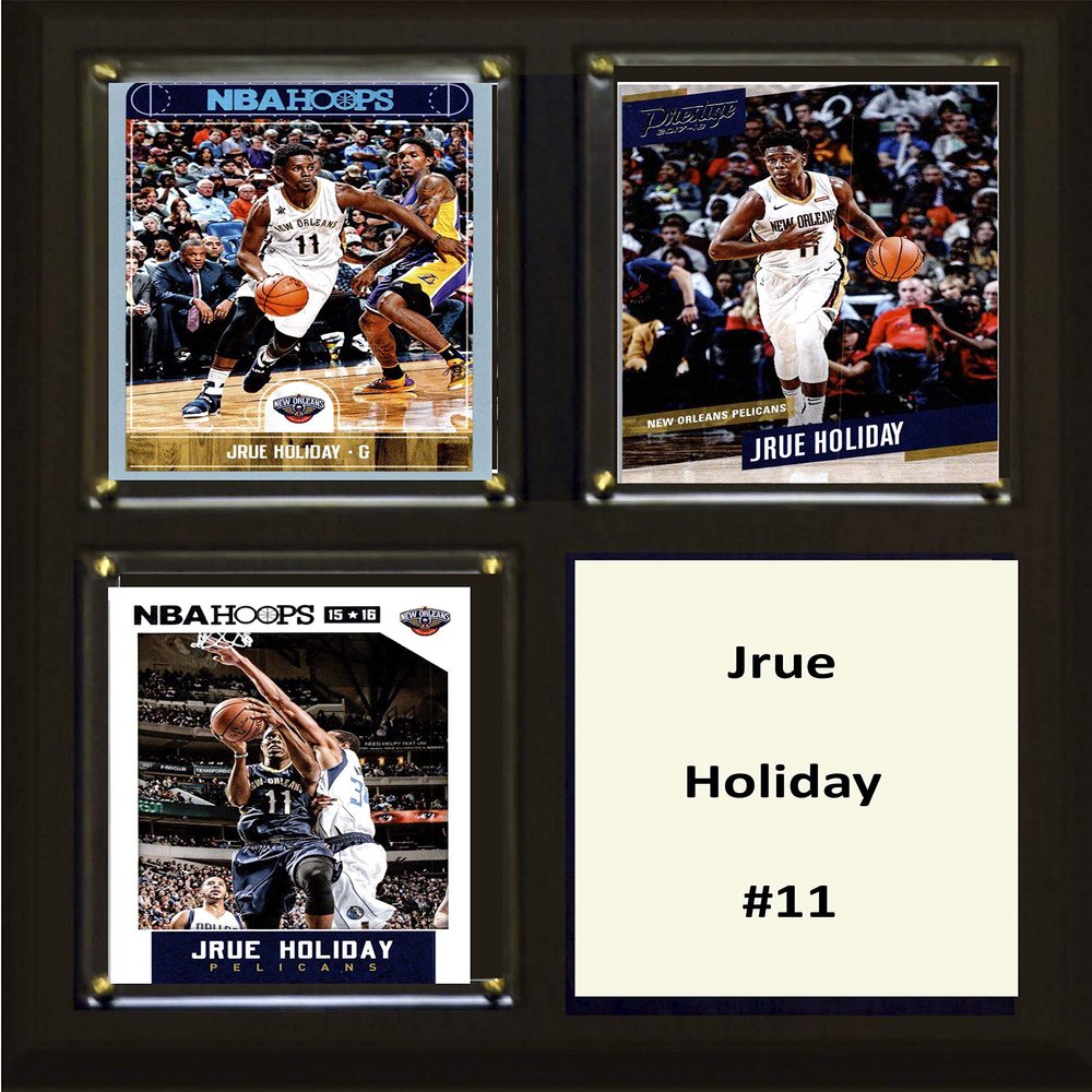 NBA New Orleans Pelicans Mens 810JHOLIDAYNBA 6"x8" Jrue Holiday New Orleans Pelicans Two Card Plaque, Brown, N/A