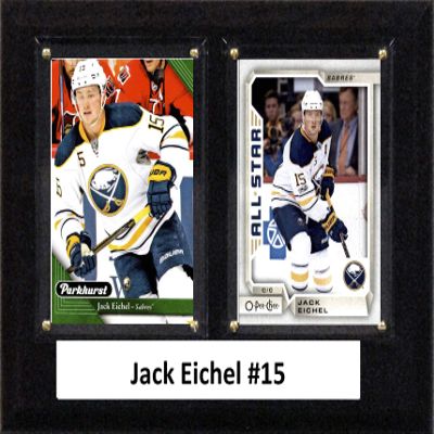 C&I Collectables NHL Buffalo Sabres Mens 68EICHELNHL 6"x8" Jack Eichel Buffalo Sabres Two Card Plaque, Brown, N/A