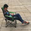 Cherish_2019 2019 New Outdoor Folding Chair Office Lunch Break Recliner Portable Beach Chair Back Fishing Chair Wild Camping Home Leisure Chair (Green mesh Short Recliner Pocket) view 2