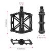 GPMTER Bike Pedals 9/16 for MTB, Mountain Road Bicycle Flat Pedal, with 16 Anti-Skid Pins -Universal Lightweight Aluminum Alloy Platform Pedal for Travel Cycle-Cross Bikes etc Black view 2