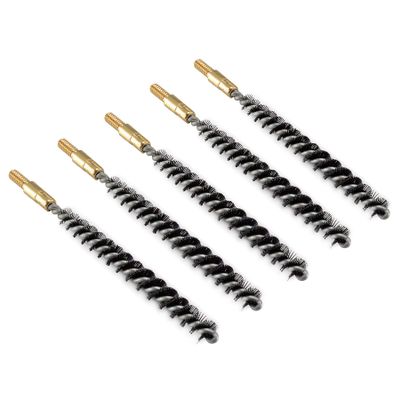 BOOSTEADY 5 Pcs Nylon Bristle Bore Gun Cleaning Brush for Pistol, 50 Professional Square Patches, .260/6.5MM, .17, .22, .357/9MM, .40, .45, .30 Caliber