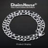 9mm Mens Chain 18 Inch Figaro Link Stainless Steel Necklace Men's Silver view 3