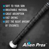 Alien Pros Bat Grip Tape for Baseball (2 Grips)  1.1 mm Precut and Pro Feel Bat Tape  Replacement for Old Baseball bat Grip  Wrap Your Bat for an Epic Home Run (2 Grips, Black) view 4