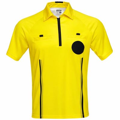 Murray Sporting Goods Pro-Style Soccer Referee Jersey - Short Sleeve | Officials Short Sleeve Soccer Referee Shirt (Yellow, Large)