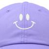 DALIX Smile Baseball Cap Smiling Face Happy Dad Hat Men Women Teens in Lavender view 2