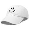 DALIX Smile Baseball Cap Smiling Face Happy Dad Hat Men Women Teens in White view 4