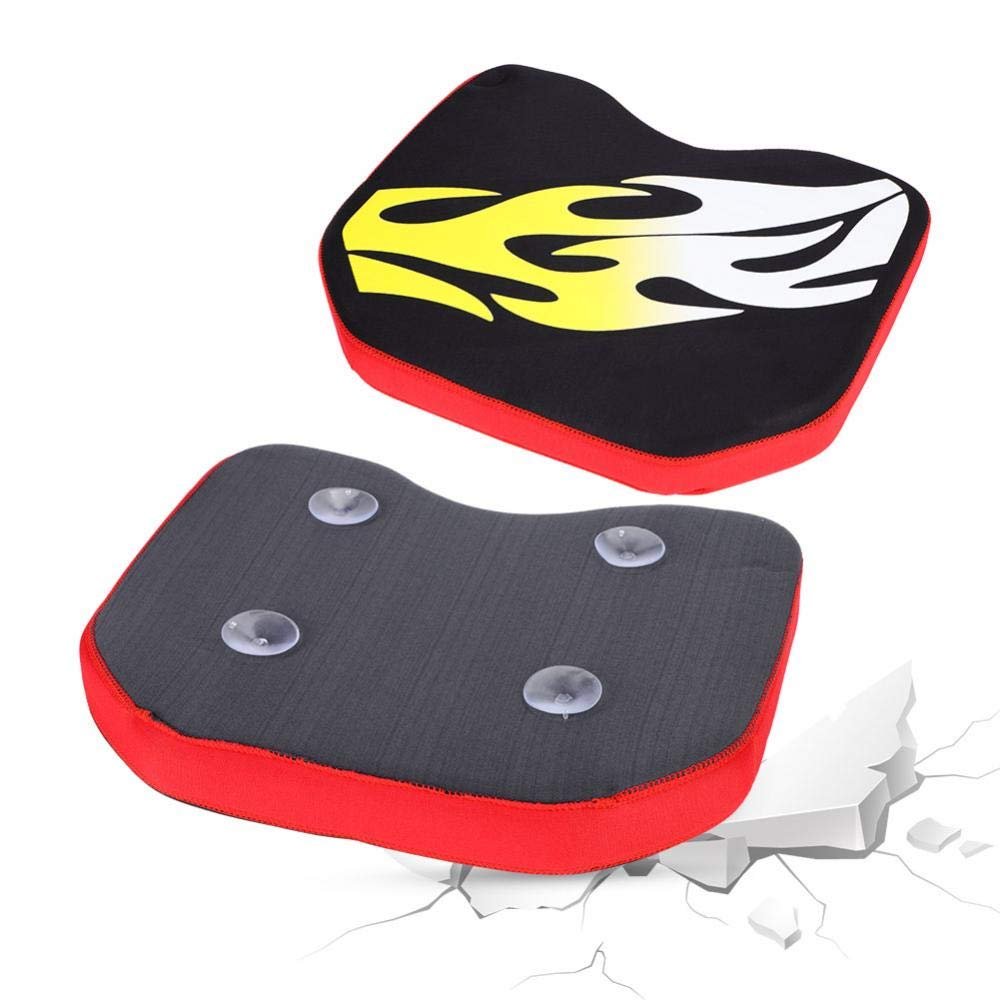 Skin-Friendly Boat Seat Cushion Good Stability Cushion with Suction Cup Washable Breathable Sports Cushion (Flame)