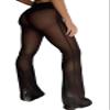 Awoscut Women See Through Sheer Mesh Pants Beach Swimsuit Bikini Bottom Cover up Party Club Elastic High Waist Wide Leg Pants (D-Black, L) view 2