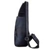 Hebetag Leather Sling Bag Backpack for Men Women Travel Outdoor Camping Crossbody Shoulder Chest Day Pack Hiking Walking Backpacks Black view 3
