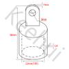 Pair 316SS Heavy Duty7/8 ID Bimini Top Cap External Eye End Boat Fittings Marine Hardware, Fits 7/8" OD Round Tube view 2