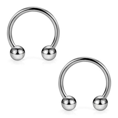 SCERRING 2PCS 14G G23 Titanium Septum Ring Nose Rings Hoop Helix Daith Cartilage Tragus Earrings Eyebrow Body Piercing Jewelry 8mm