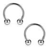SCERRING 2PCS 14G G23 Titanium Septum Ring Nose Rings Hoop Helix Daith Cartilage Tragus Earrings Eyebrow Body Piercing Jewelry 8mm view 1