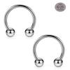 SCERRING 2PCS 14G G23 Titanium Septum Ring Nose Rings Hoop Helix Daith Cartilage Tragus Earrings Eyebrow Body Piercing Jewelry 8mm view 2