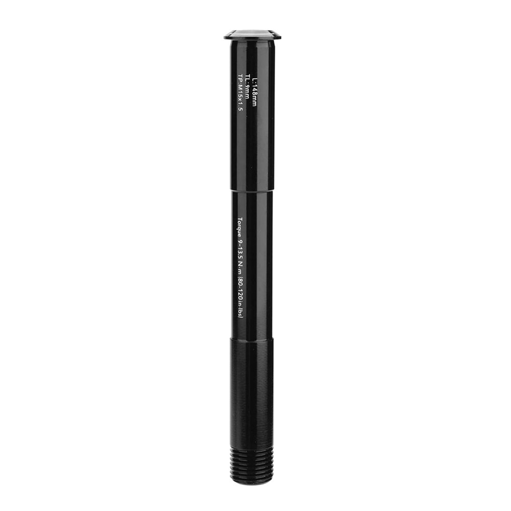Bike Fork Thru Axle, Aluminum Alloy 100x15mm Front Hubs Tube Shaft Axle Lever for Rock Shox Front Fork, Black