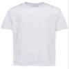 Calvin Klein Boys' Short Sleeve Graphic Crew Neck T-Shirt, Comfortable, Relaxed Fit, Deboss White, 14-16 view 1