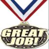 Great Job Medals, 2" Gold Great Job Medal Award with Free Custom Engraving 100 Pack view 1