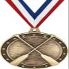 Rowing Medals, 2" Gold Crossed Oars Rowing Medal Award with Free Custom Engraving 20 Pack Prime view 1