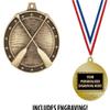 Rowing Medals, 2" Gold Crossed Oars Rowing Medal Award with Free Custom Engraving 20 Pack Prime view 2