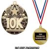 10K Medals, 2" Gold 10K Race Medal Award with Free Custom Engraving 100 Pack view 2