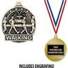 Walking Medals, 2" Gold Walking Medal Award with Free Custom Engraving 20 Pack Prime view 2