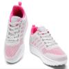 DADAWEN Women's Slip On Breathable Mesh Walking Tennis Shoes Lightweight Comfort Wedge Platform Casual Sneakers for Gym Travel Work Gray/Hot Pink US Size 10 view 3