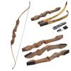 ZSHJGJR Archery 60" Takedown Recurve Bow Traditional Hunting Long Bow Right Hand Wood Bow Riser for Adult Target Shooting Practice 20-55lbs (30lbs) view 1