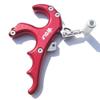 Compound Bow Release Aid Trigger Archery 4 Finger Release Aid Grip Caliper Accessories for Outdoor Hunting (red) view 2