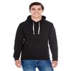 J. America Triblend Hooded Sweatshirt 3XL Solid Black Triblend view 1