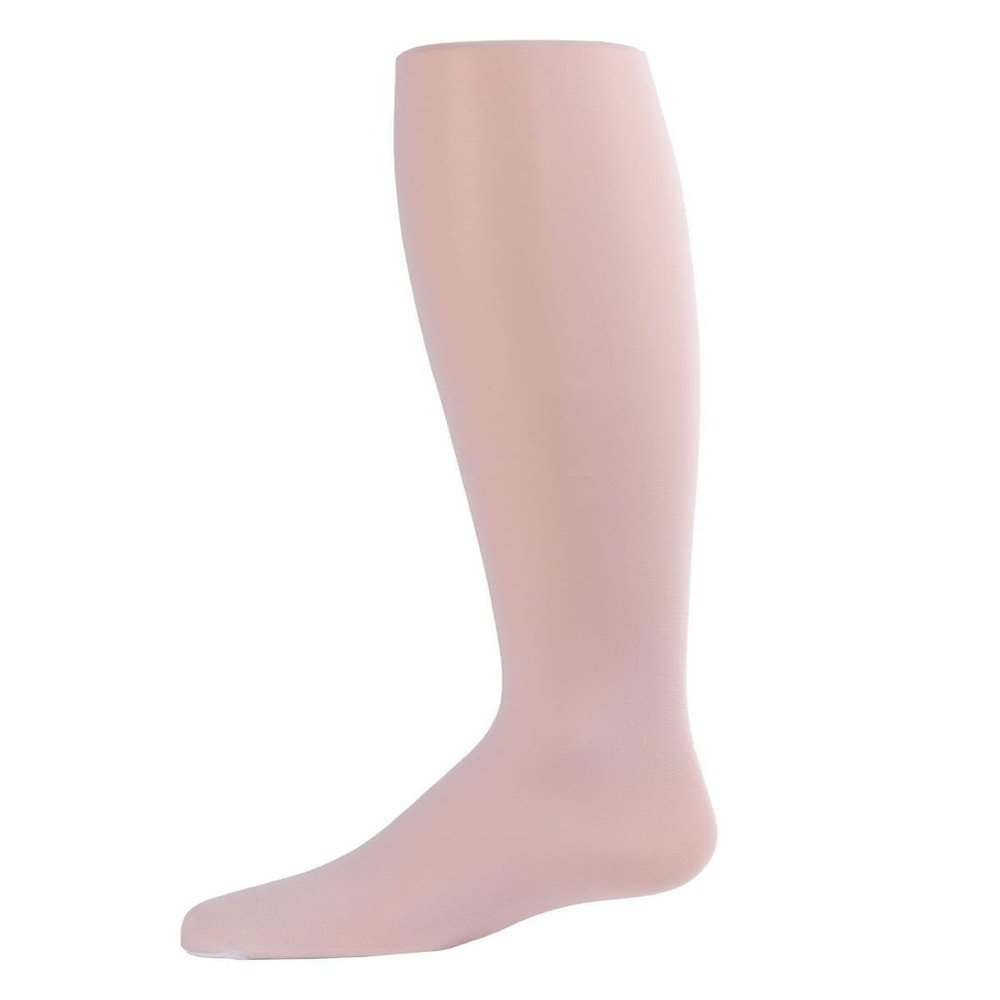 MeMoi Essential Sheer Nylon Tights for Girls, Ultra Soft and Lightweight Opaque Girls Tights - Sizes A-12, White, 8-10