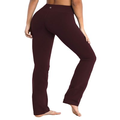 BUBBLELIME 29"/31"/33"/35" 4 Styles Women's Slim Fit Yoga Pants Tummy Control - Slim Fit_Mahoganymaroon M_33" Inseam