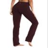 BUBBLELIME 29"/31"/33"/35" 4 Styles Women's Slim Fit Yoga Pants Tummy Control - Slim Fit_Mahoganymaroon M_33" Inseam view 1
