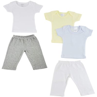 bambini Infant Boys T-Shirts and Track Sweatpants - Large Grey/White