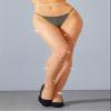 MengPa Women's Fishnets Sparkly Tights High Waist Rhinestone Stockings Party Thigh High Pantyhose (Small Hole-Nude) US2466K view 3