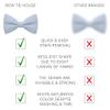Bow Tie House Boys Classic Pre-Tied Bow Tie Formal Solid Tuxedo (Medium, Pastel Blue) view 3