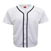 URBANJ Men's Baseball Jersey Button Down Short Sleeve Shirt Big&Tall Size S-5XL (4XL, White) view 1
