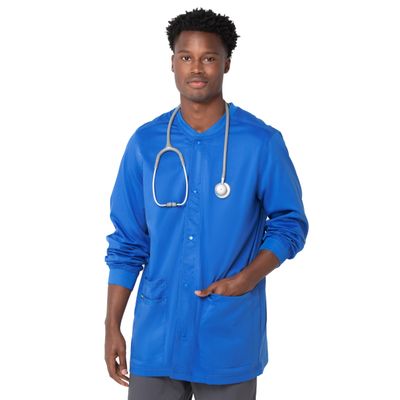 Landau ProFlex Tailored Fit Stretch 3-Pocket Warm-Up Scrub Jacket for Men 3170