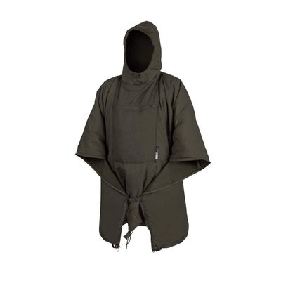 Helikon-Tex Swagman Roll Military Poncho, Bushcraft Line - Multi-purpose Rain Poncho & Emergency Wrap - Survival and Military Gear - Woobie Blanket & Jacket (Taiga Green)