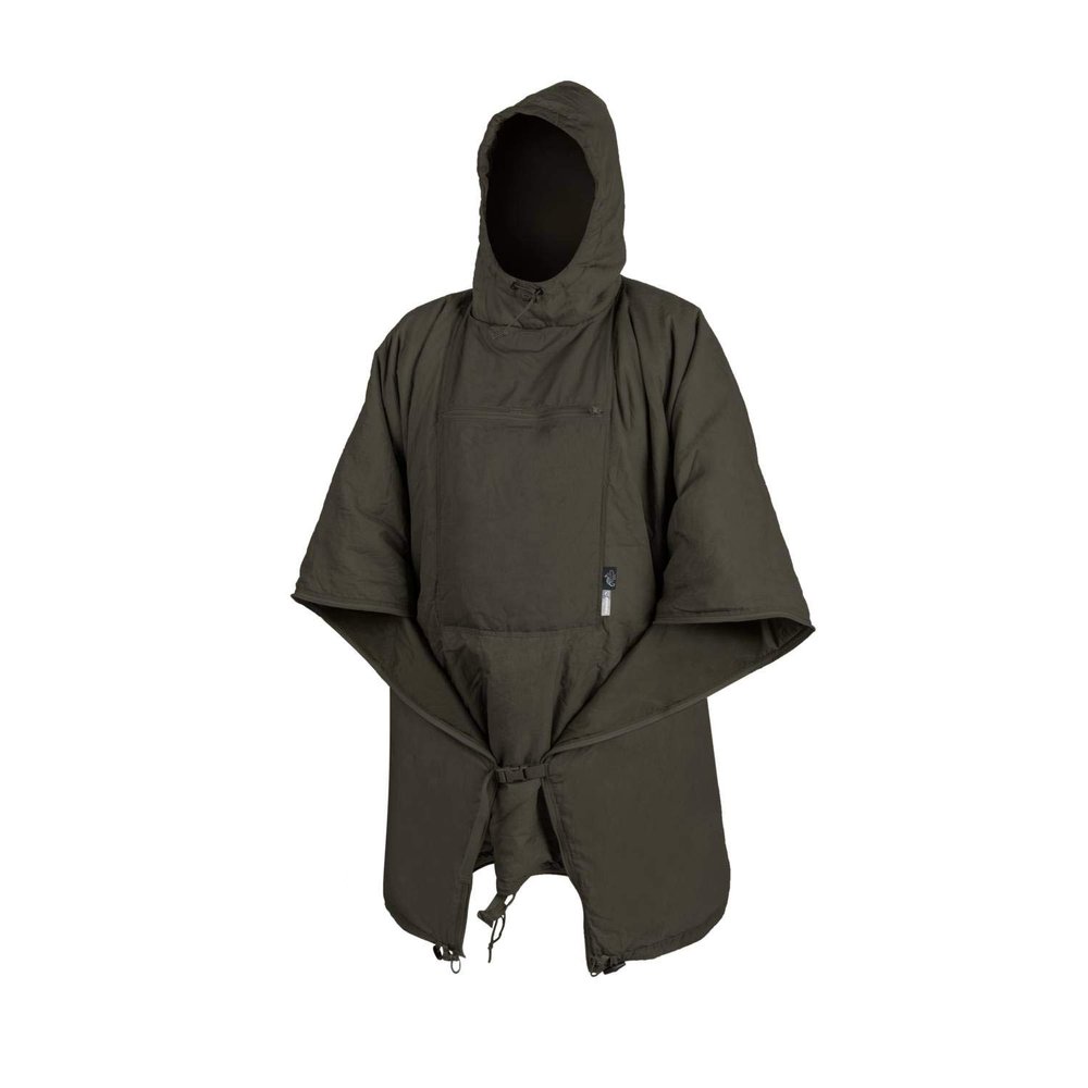Helikon-Tex Swagman Roll Military Poncho, Bushcraft Line - Multi-purpose Rain Poncho & Emergency Wrap - Survival and Military Gear - Woobie Blanket & Jacket (Taiga Green)
