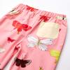 MUNKI MUNKI Girls' Toddler Woven Capri Pant Contrasting Trim, Pink Butterflies, 2T/3T view 2